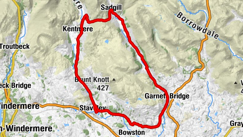 Staveley - Garnett Bridge - Saint Mary's Church, Longsleddale - Whirl Howe