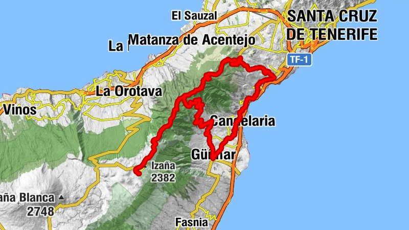 Güímar - El Gaitero - Pico de las Flores - Guaza