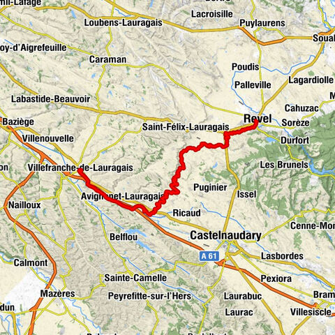 Villefranche-de-Lauragais - Peniche Surcouf - Seuil de Naurouze - Partage des Eaux - Revel