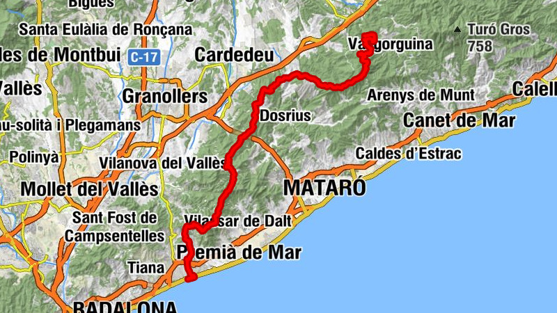 el Masnou - Sant Mateu - el Corredor - Vallgorguina