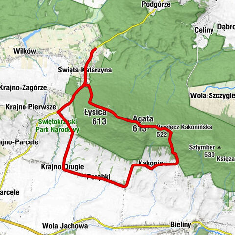 Wzorki - Łysica - Agata - Przełęcz Kakonińska