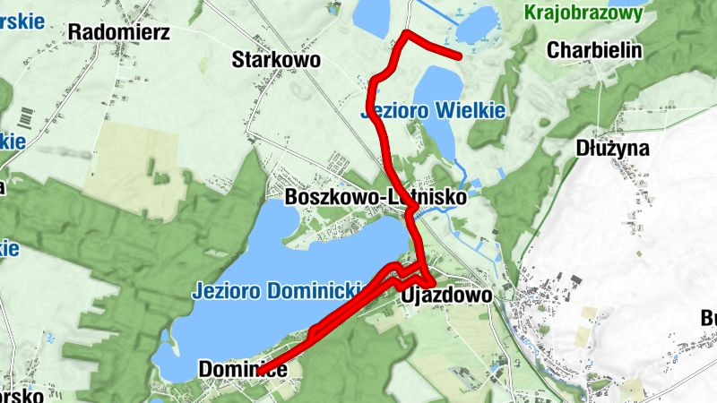 Dominice - Ujazdowo - Kaplica Leśna - Boszkowo-Letnisko