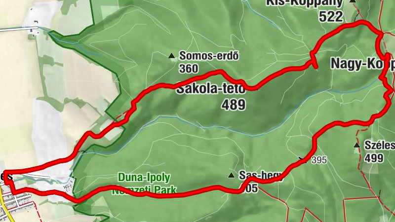 Letkés - Sákola-tető - Koppány-nyereg