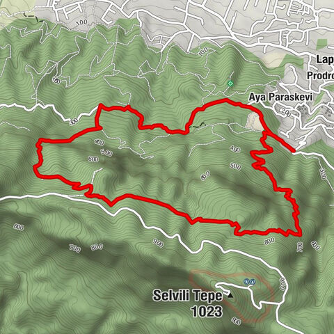 Lapta Baspinar Parkuru hiking trail - Panayia Kriniotissa - Karşıyaka
