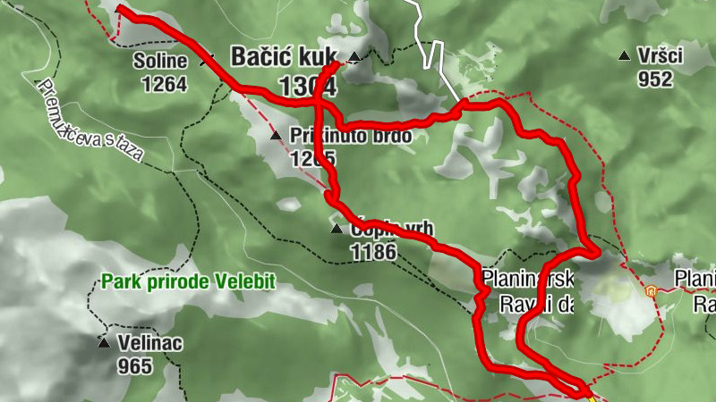 Dabarska kosa - Visibaba - Soline - Budakovo brdo