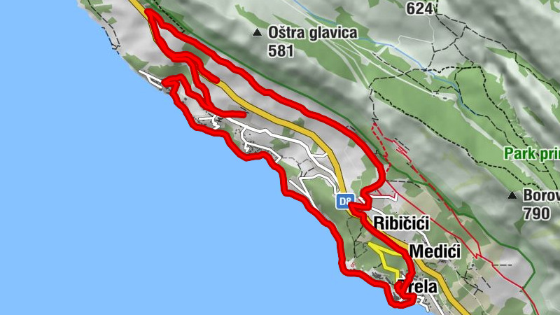 Medići - Kapelica Sv. Roka - Soline - Gospa od Karmela