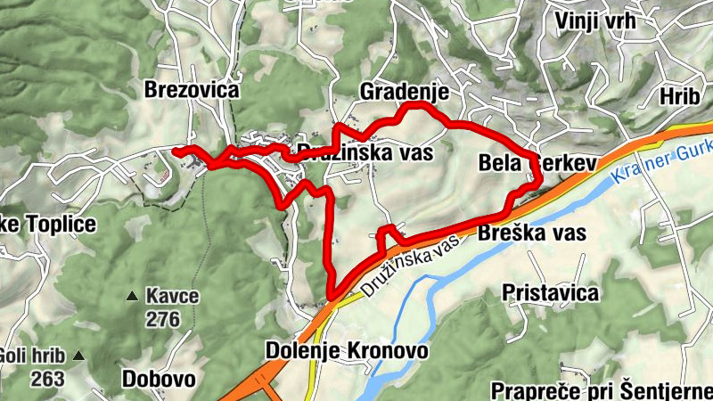Brezovica - Dolenje Kronovo - Breška vas - Župnijska cerkev sv. Andreja