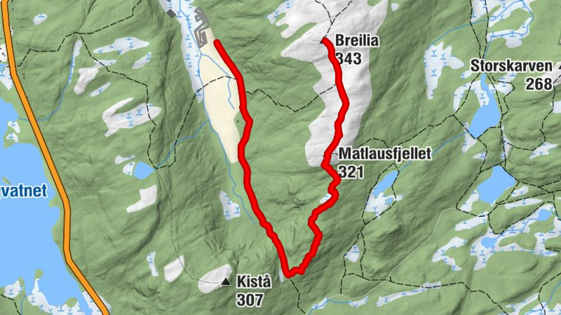 Kristiansund - Matlausfjellet - Breilia