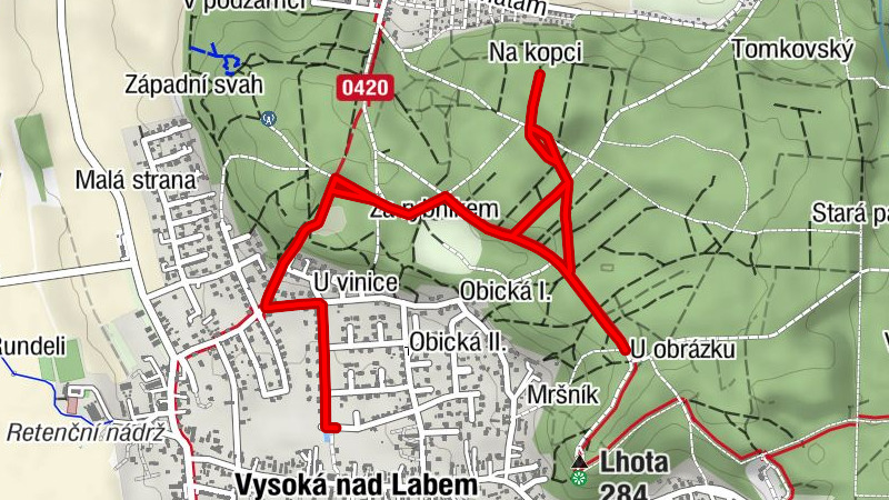 Vysoká nad Labem - Seidlák - Na kopci - Roudnička