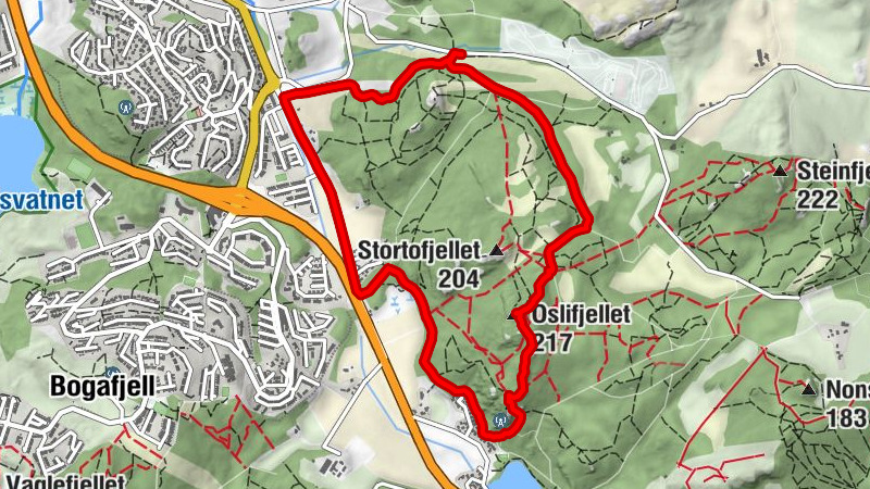 Sandnes - Myra - Oslifjellet