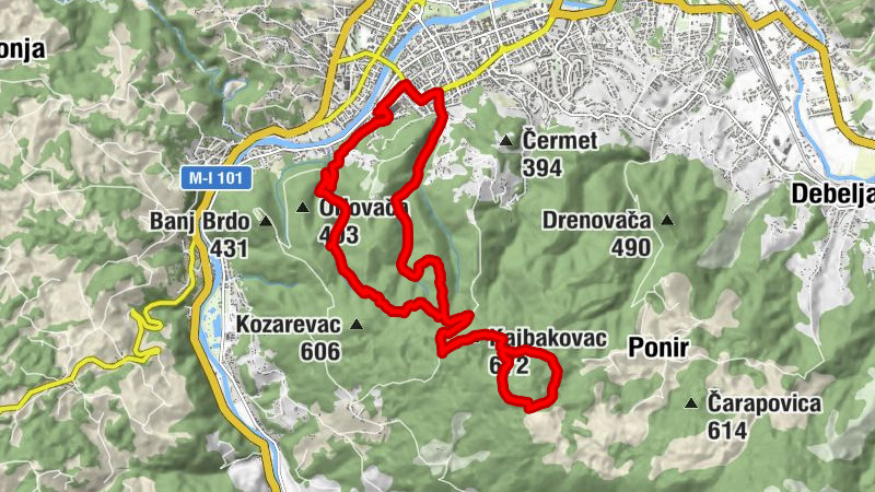 Banja Luka - Rajnerov izvor - Kajbakovac - Osredak