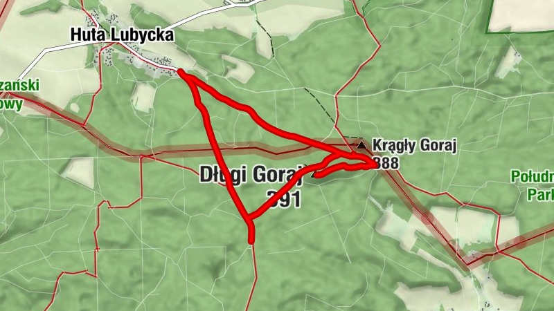 Dęby - Krągły Goraj - Długi Goraj - Werchrata