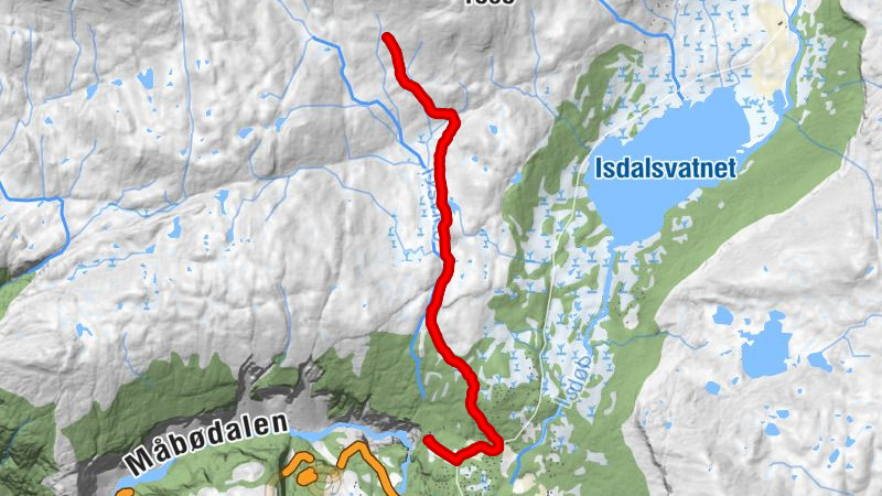 Vøringsfossen - Midtbø - Tyssvikdalen