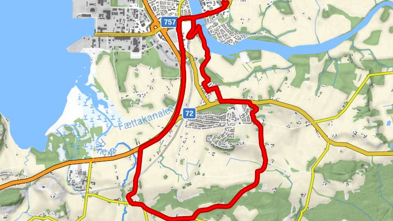 Verdalsøra - Kjærhaugen - Baglan - Hallan