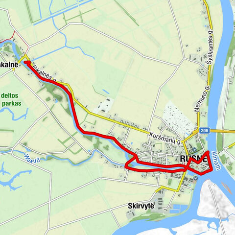 Prie Peterso tilto - Rusnė - Pakalnė - Žuvies Baras