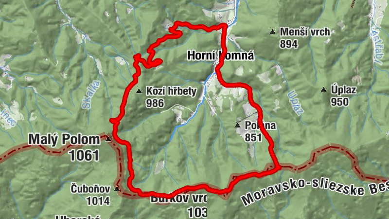 Horní Lomná - Studánka - Kaple