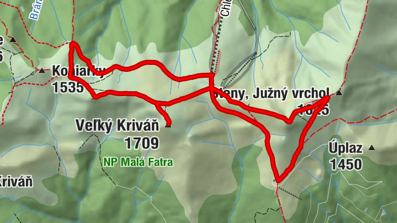 Turany - Veľký Kriváň - Chleb - Snilovské sedlo