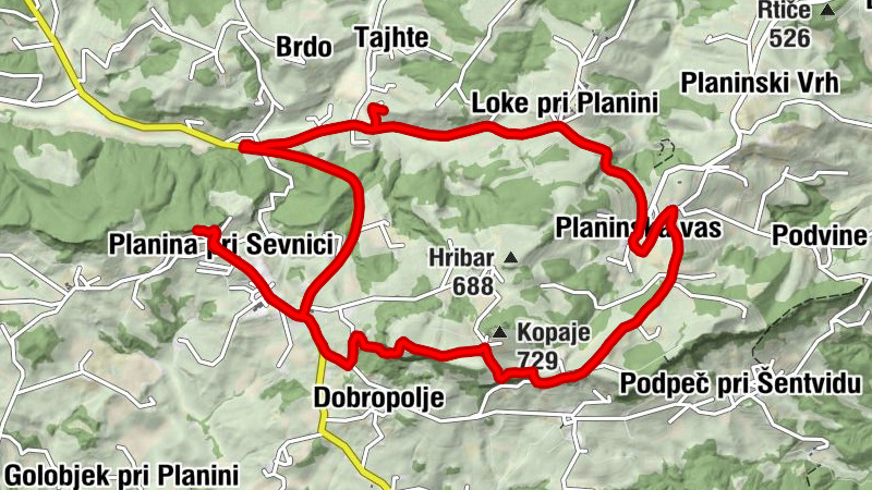 Tajhte - Loke pri Planini - Planinska vas - Cerkev Svetega Križa