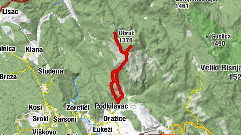 Primorsko-goranska županija - Hahlič - Obruč - Planinarski dom Hahlić