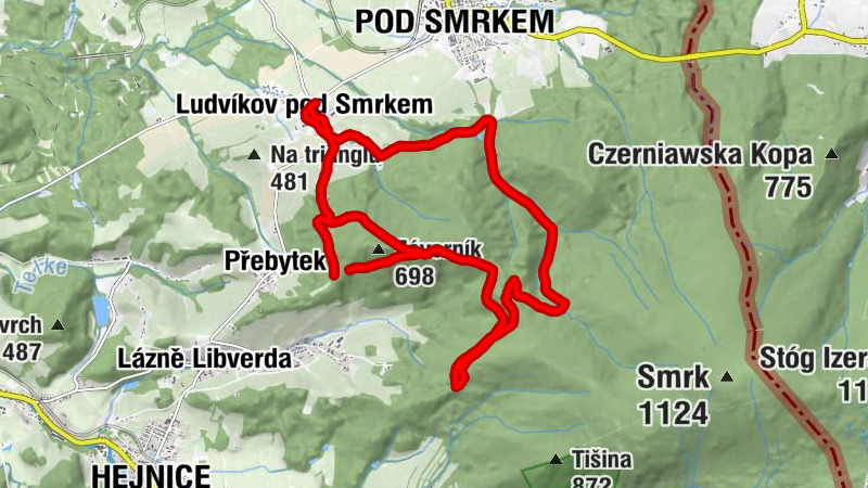 Ludvíkov pod Smrkem - Kostel sv. Petra a Pavla - U černého kamene - Hubertka
