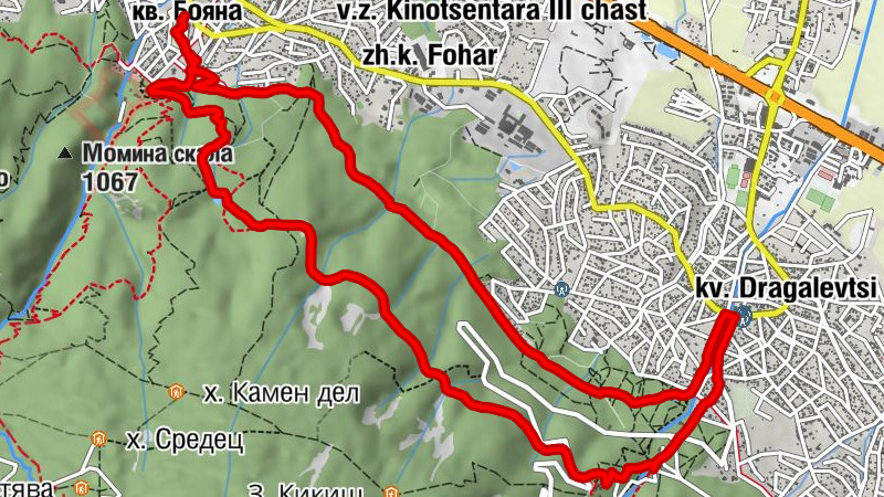 София - Воденицата - Боянска църква - Център