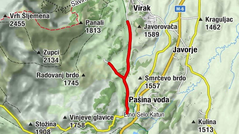 Virak - Sandiča ubo - Pošćenski kraj