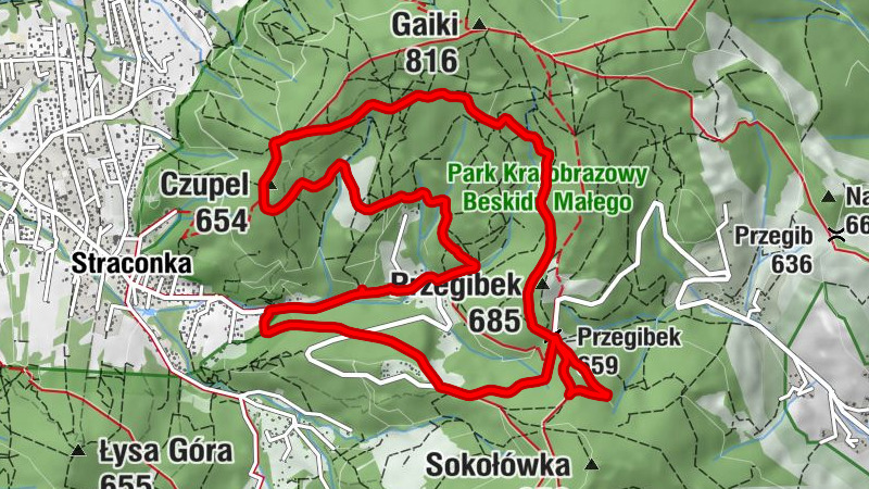 Kozy - Czupel - Przegibek - Bielsko-Biała