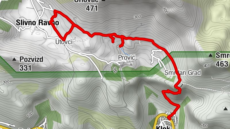 Klek - crkva Gospe Velike - Smrdan Grad - Slivno Ravno