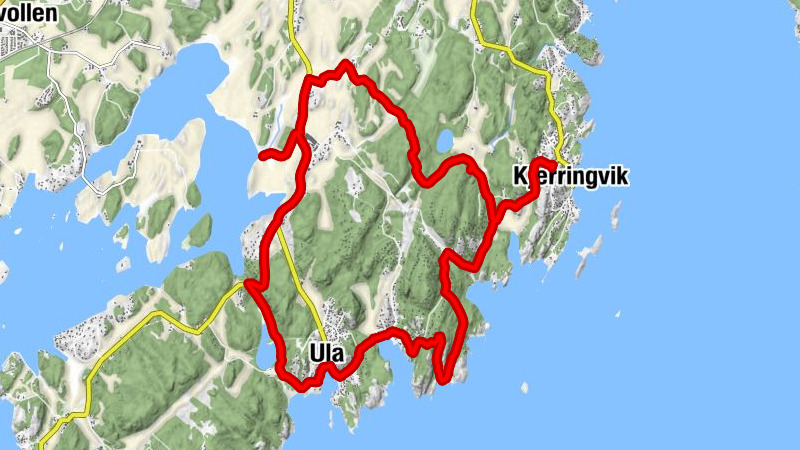 Kjerringvik - Såtåshula - Hovland - Skisåker