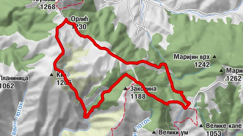 Колијевка - Орлић - Мали Ум