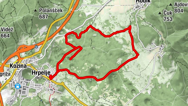 Hrpelje - Pr Čiči - Jadranka - Rodiška pečina