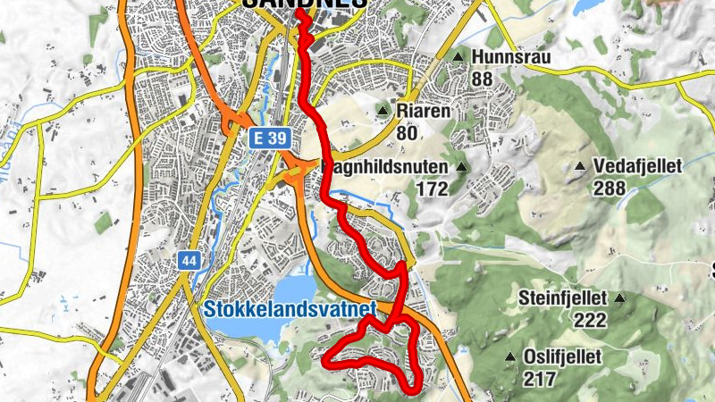 Sandnes - Buggeland - Bjønnbåsen - Gravaren