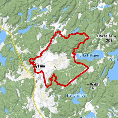 Hyssna gamla kyrka - Skogsslätt - Slätthult - Hyssna