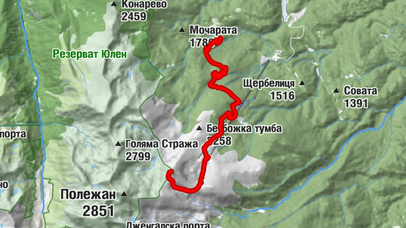 Благоевград - хижа Безбог - Безбог