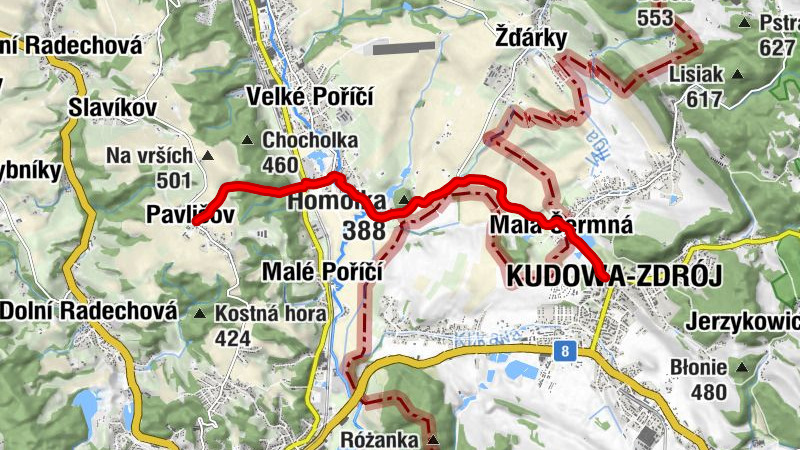 Kudowa-Zdrój - Malá Čermná - Pavlišov - Kaplica pw. Niepokalanego Poczęcia Najświętszej Maryi Panny