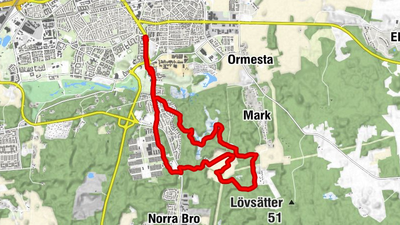 Örebro - Tybble - Ässkogstorp - Brickebergskyrkan