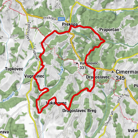 Dragoslavec - Dragoslavec Breg - Vukanovec - Vukov breg