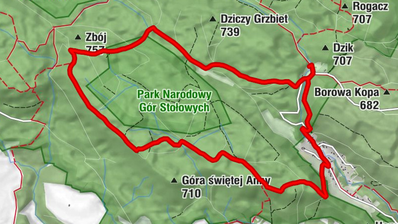 Batorów - Góra Anny - Bobrówek - Szczytna