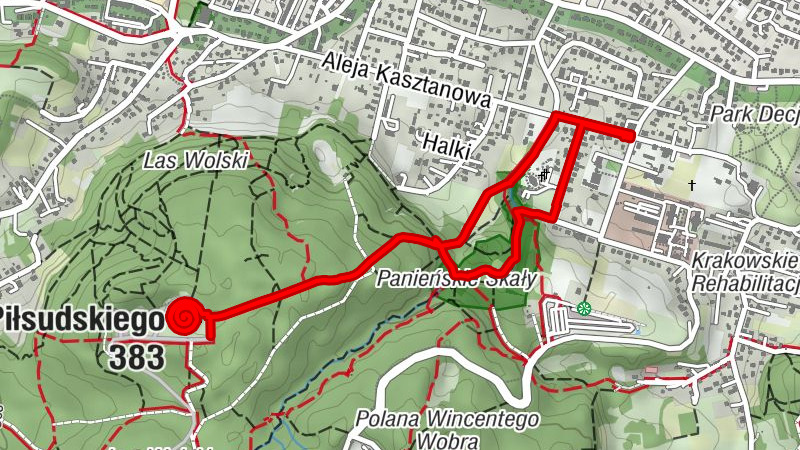 Zwierzyniec - Sowiniec - Kopiec Piłsudskiego - Stare Miasto