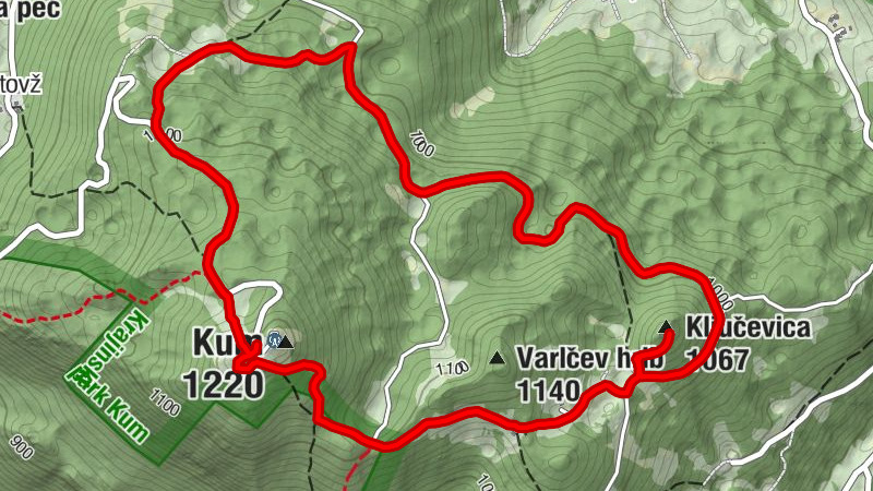 Trbovlje - Kum - Planinski dom na Kumu - Ključevica