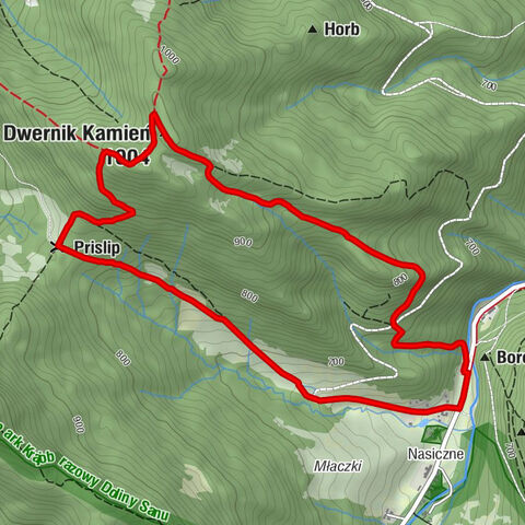 powiat bieszczadzki - Dwernik Kamień - Prislip