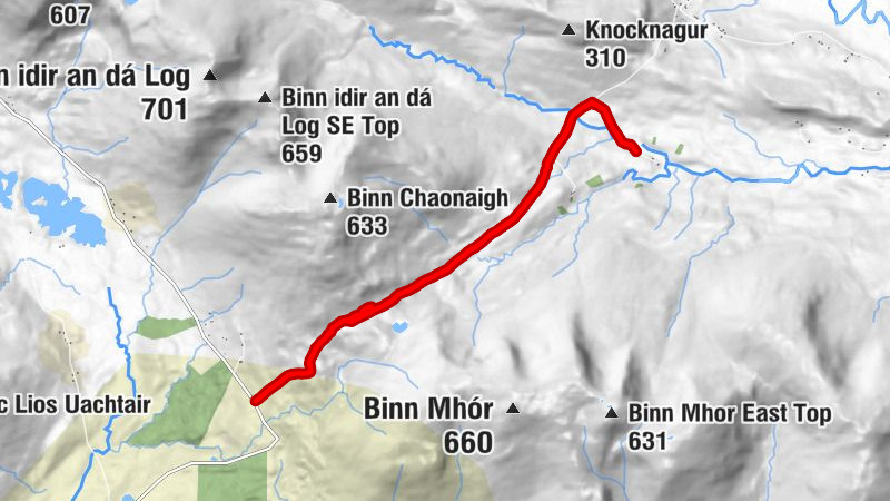 Derryvealawauma - Cillín Phádraig - Carraig Aifrinn Phádraig Naofa, Máméan - Tír na Cille Theas