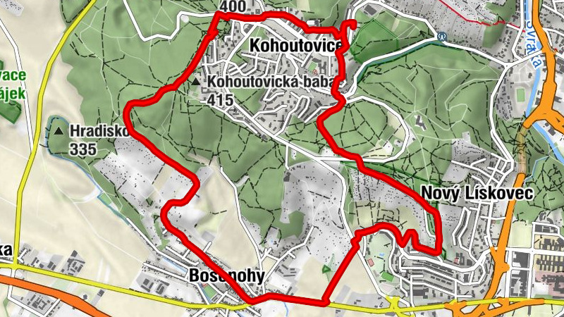 Město Brno - Panny Marie - Kohoutovická baba - Kohoutovice