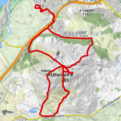 Mosfellsbær - Úlfarsfell - Hákinn - Tún
