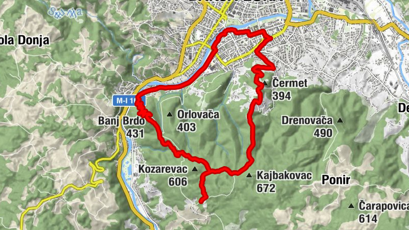 Starčevica - Grozdovi - Čermet - Starčevica - Banj Brdo