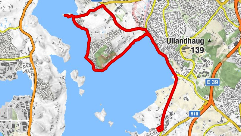 Speiderbryggå - Vesthei - Fluberget - Madla