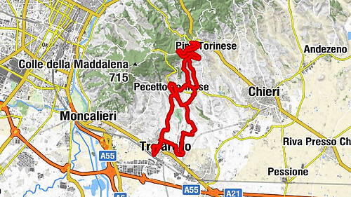 Von Pino Torinese nach Pecetto und Trofarello