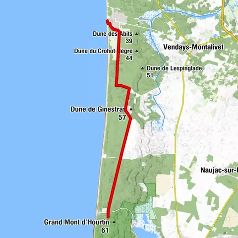 Tour de Gironde à vélo : étape 10 - Hourtin Plage / Vendays-Montalivet