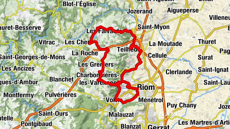 Rundweg vor den Toren von Riom – Zwischen Felsen und Wasser