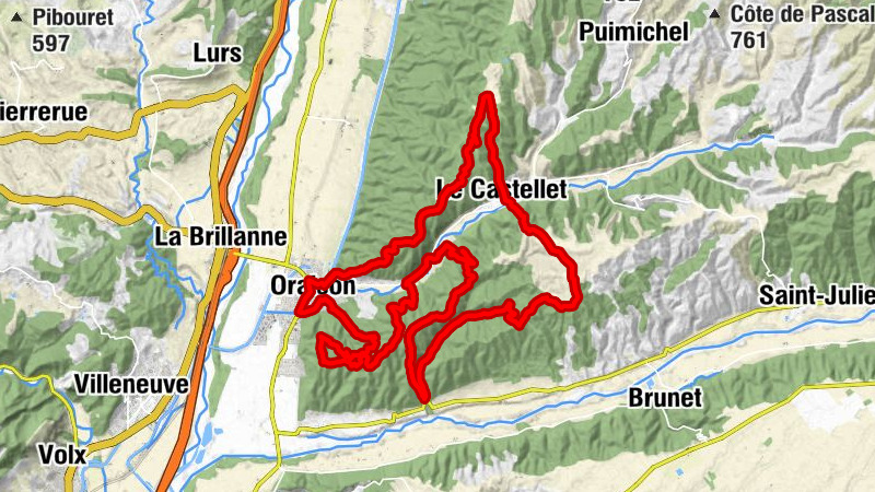 Site VTT FFC-Pays d'Oraison-Coeur de Durance-Circuit 6-Noir-Brigadel